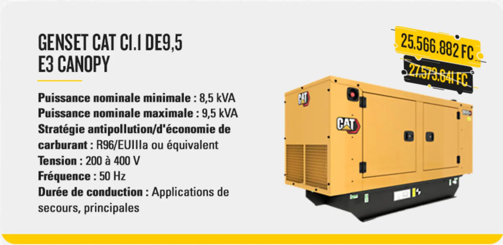 genset cat 9.5 kVA