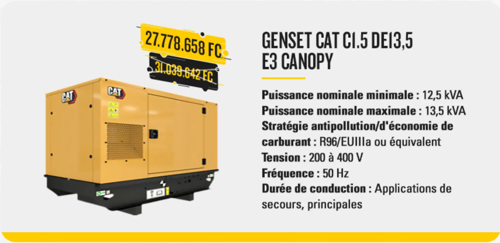 genset cat 13.5 kVA
