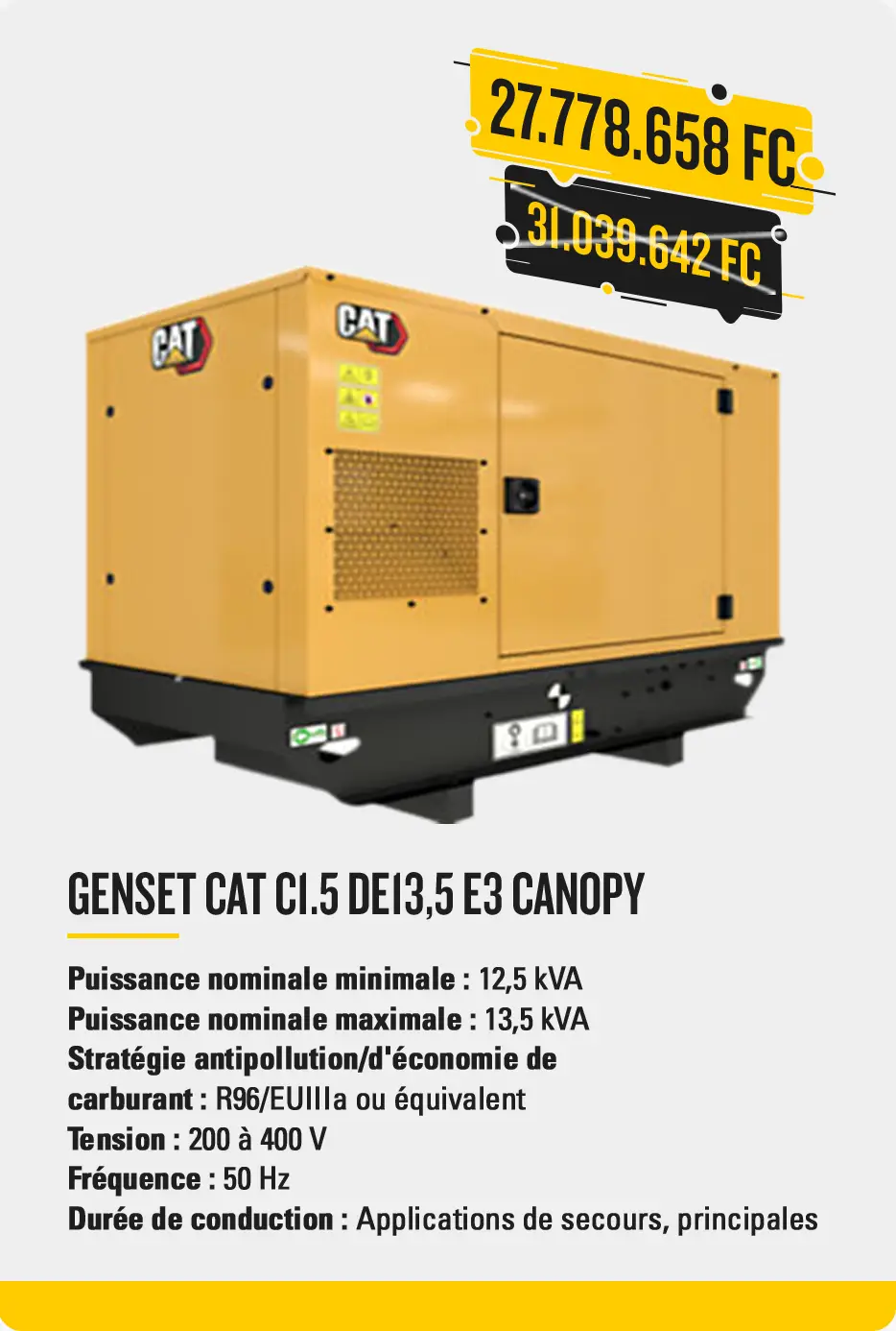 genset cat 18 kVA