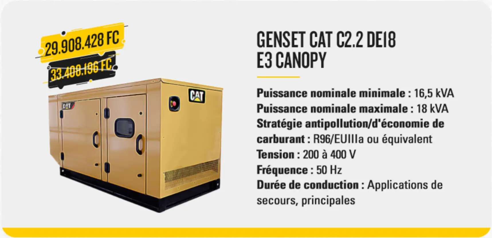 genset cat 18 kVA